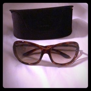 Tom Ford tortoise with gold accent sunglasses
